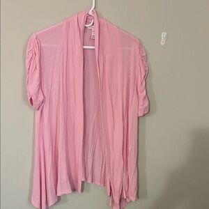 Ambiance Pink Open-Front Cardigan